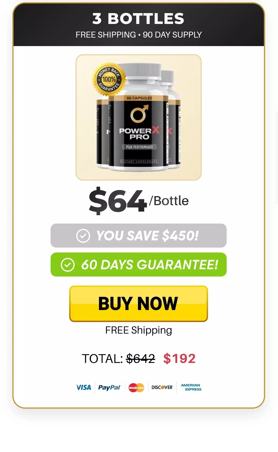 PowerX Pro™ 3 bottles pricing